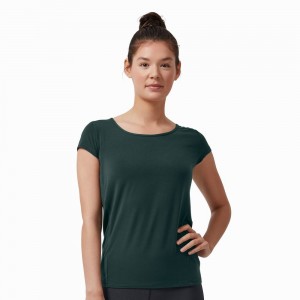 On Active-T Breathe T-shirts Dames Donkergroen | 892561BLN