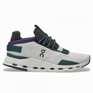 On Cloudnova Sneakers Dames Wit Paars | 418370ROW